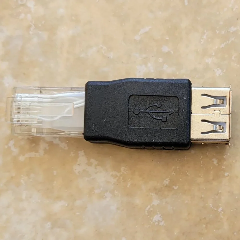 USB A Female to RJ-45 Male Adapter